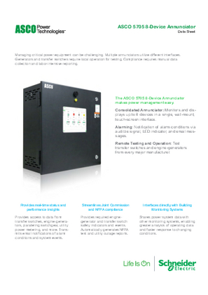Image of ASCO 5705 8-Device Annunciator