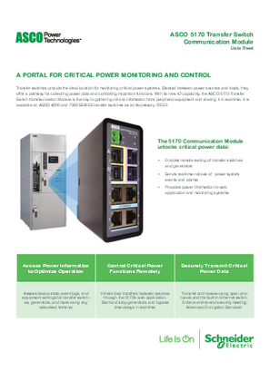 Image of ASCO 5170 Transfer Switch Communication Module