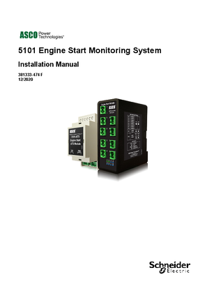 Image of Installation Manual | ASCO 5101 Engine Start Monitoring System | 381333-474