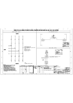 Image of Wiring Diagram | ASCO SERIES 175 Remote Control Transfer Switch | 600-1200 Amps | 713513