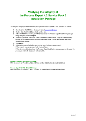 Image of Process Expert System 4.2 SP2 Software Release