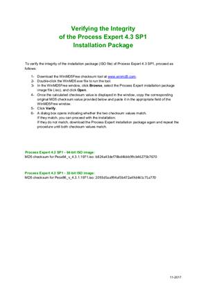 Image of Process Expert System 4.3 SP1 Software Release