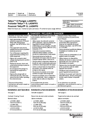 Образ LAD9FP3 TeSys D Plunger Installation Instructions