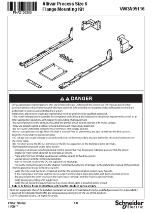 Podoba osebe Instruction Sheet : ATV600/900 Size6 Flange Mounting Kit: VW3A95116