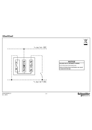 イメージ XB..W2..5 Wiring Diagram, Instruction Sheet