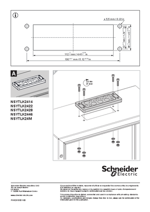 MOUNTING INSTRUCTIONS for flexible cable entry system | Schneider Electric