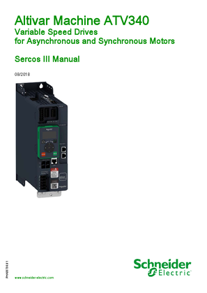 Image of ATV340 Sercos III Manual (with EcoStruxure™ Machine Expert)