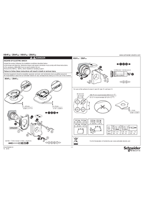 Image of XB4F.. / ZB4F.. / XB5F.. / ZB5F.. Mounting Acessory, Instruction Sheet