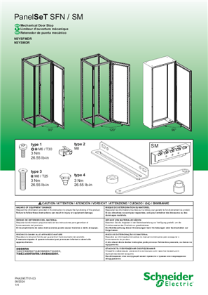 Imagem de PanelSeT SFN/SM - Mechanical Door Stop - Folha de instruções