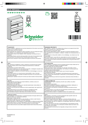 Image of Resi9 13 & 18 modules enclosures R9H1xx - Instruction sheet