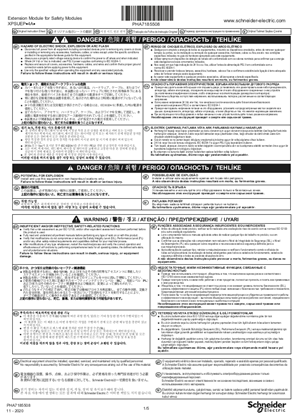 Slika linije Harmony XPS Universal - XPSUEP Extension Module for Safety Modules, Instruction Sheet B