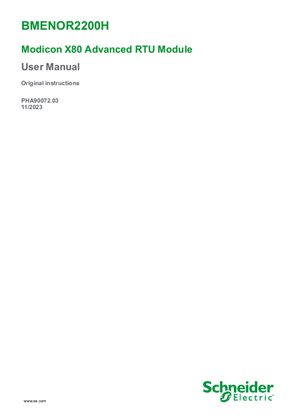 Image of Modicon X80 - BMENOR2200H Advanced RTU Module, User Manual