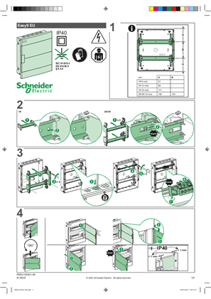 Imagine a Enclosures Flush Easy9 EU Installation sheet