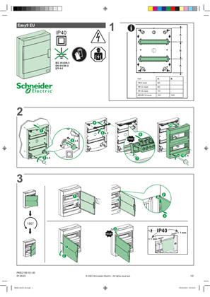 Imagine a Enclosures Surface Easy9 EU Installation sheet