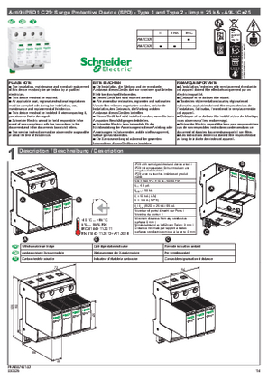 的映像 Instruction sheet - Acti9 iPRD1 C25r Surge Protective Device (SPD) - Type 1 and Type 2
