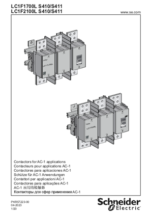 Image of TeSys F - Contactors for AC-1 applications - Instruction sheet