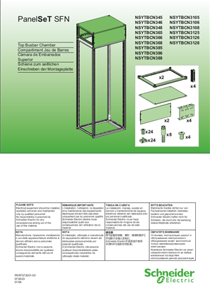 Imagine a PanelSeT SFN - Top Busbar Chamber – Instruction Sheet