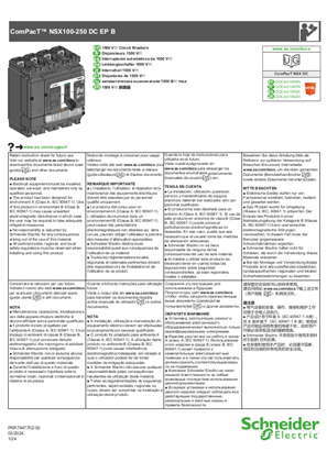 Hình ảnh của ComPacT NSX100-250 DC EP B - 1500 Vdc Circuit Breakers - Instruction Sheet