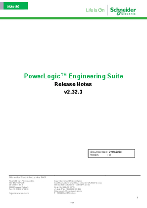 Image of PowerLogic™ Engineering Suite – Release Notes