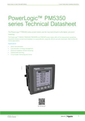 的映像 PowerLogic PM5350 Technical Datasheet
