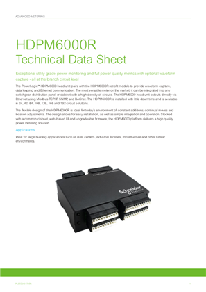 Image of PowerLogic™ HDPM6000R Technical Data Sheet