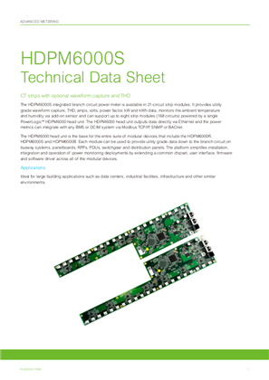 Image of PowerLogic™ HDPM6000S Technical Data Sheet