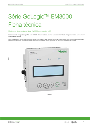 Imagem de GoLogic EM3000 - Energy Meter - Technical Data Sheet (2023)