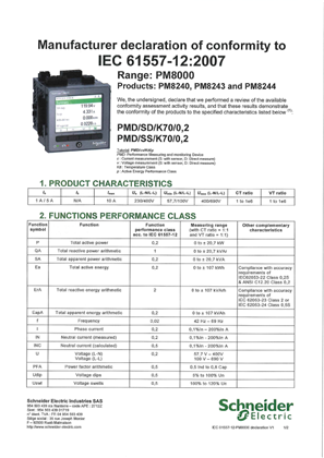 Metsepm82401 Powerlogic Pm8000 Pm8240 Panel Meter Intermediate Metering Mid Certification Schneider Electric Global