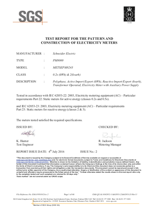 Image of PM8000-IEC62053-22 IEC62053-23 Certificate