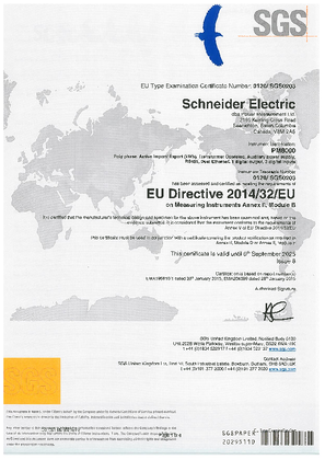 Metsepm82401 Powerlogic Pm8000 Pm8240 Panel Meter Intermediate Metering Mid Certification Schneider Electric Global