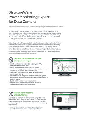 Image of EcoStruxure Power Monitoring Expert for Data Centers