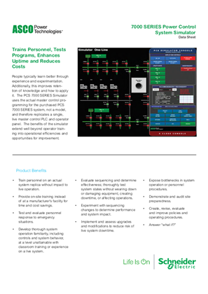 Imagen de Data Sheet | ASCO 7000 Series Power Control System Simulator