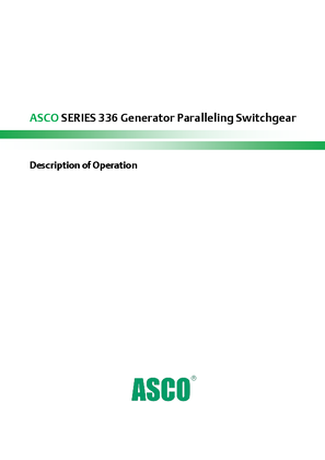 Image of ASCO SERIES 336 Generator Paralleling Switchgear Description of Operation