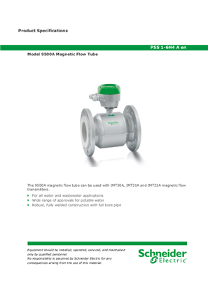 Image of Model 9500A Magnetic Flow Tube