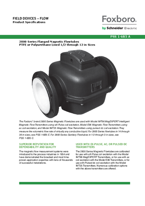Image of 2800 Series Flanged Magnetic Flowtubes ptfe or Polyurethane Lined 1/2 through 12 in Sizes