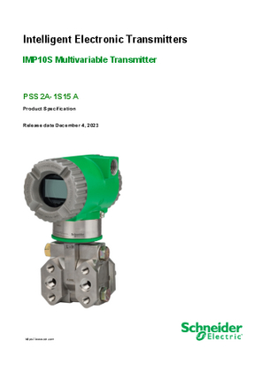 Image de Intelligent Electronic Transmitters IMP10S Multivariable Transmitter