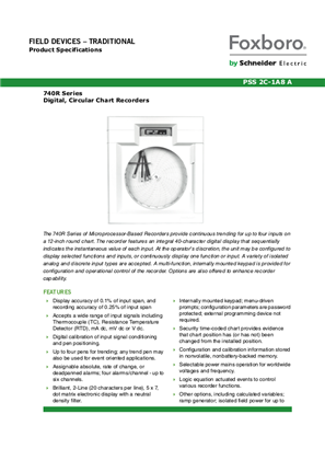 Image of 740R Series Digital, Circular Chart Recorders
