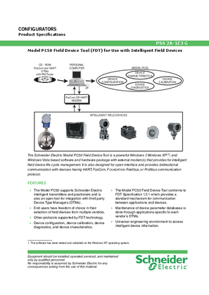 Image of Model PC50 Field Device Tool for Use with Intelligent Field Devices with FoxCom or HART Communication Protocol
