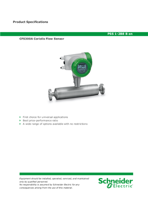 Image of CFS300A Coriolis Flow Sensor