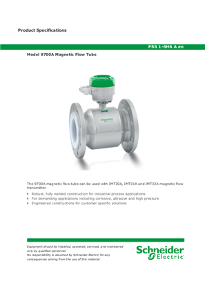 Image of Model 9700A Magnetic Flow Tube