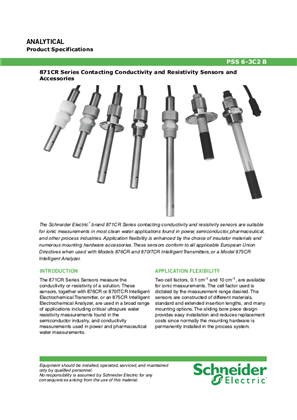 Image of 871CR Series Contacting Conductivity and Resistivity Sensors and Accessories