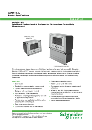 Image of Model 875EC Intelligent Electrochemical Analyzer for Electrodeless Conductivity Measurement