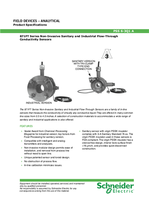 Image of 871FT Series Non-Invasive Sanitary and Industrial Flow-Through Conductivity Sensors
