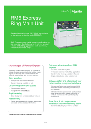 Image of RM6 Express Ring Main Unit Leaflet (Thailand) - English Version