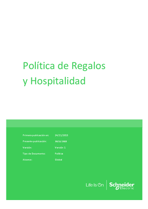 Imagen de Política de Regalos y Hospitalidad