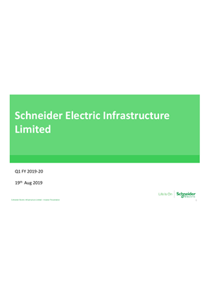 Image of Financial Report Presentation Q1 2019-20