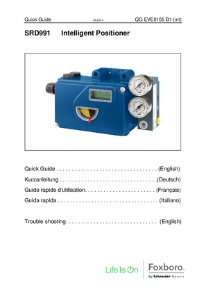 Image of SRD991 Intelligent Positioner User Manual