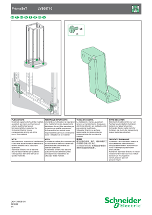 Imagine a PrismaSeT P - seismic kit- Instruction Sheet