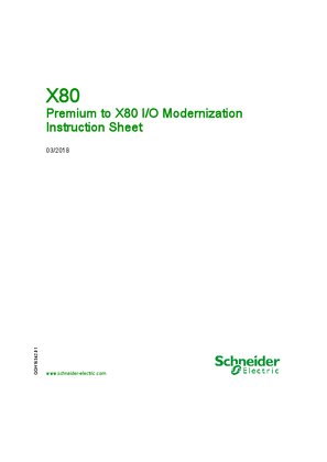 Image of Modicon X80 - Premium to X80 I/O Modernization, Instruction Sheet