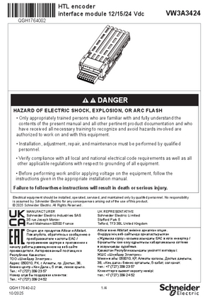 Billede af Instruction Sheet HTL Encoder : VW3A3424